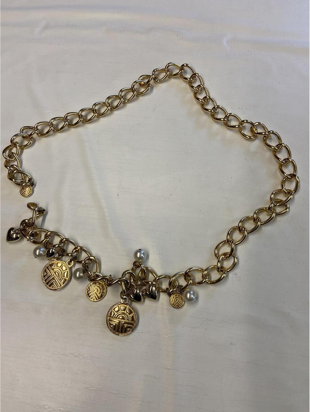 Vintage LOUIS FERAUD Gold Toned Chain Belt Sz 36"
